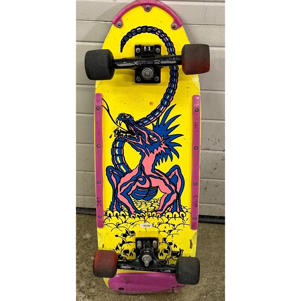 Vintage Nash RedLine Executioner Skateboard Yellow Dragon XR-2 Trucks 80s Retro